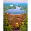 Painting By Numbers Kit DIY Nature Bookshelf Canvas Oil Art Picture Craft