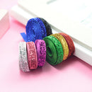 8 Colors 3/8 inch Wide 91cm Long Premium Glitter Velvet Sparkle Fabric Ribbon