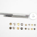 240pcs/Set 6/8mm Leather Rivets Cap Rivet Tubular Metal Stud Tool + Clear Box