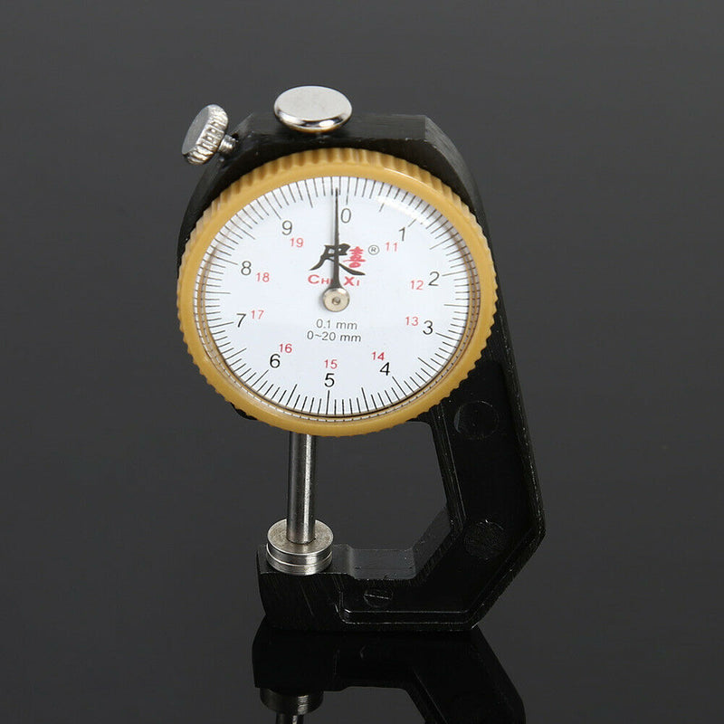 0-20mm 0.1mm Dial Leather Paper Thickness Gauge Meter Tester (Flat Head)