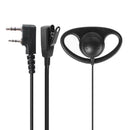 2 Pin D-Shape Earpiece w/ PTT Mic for Baofeng Kenwood Walkie-talkie (PVC) A