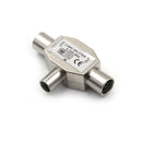 2Way PAL TV Aerial Coaxial Antenna Signal Splitter IndoorPassive Metal Casing M&