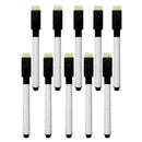 10pcs Black Ink Marker Penswith Erasers Marker Pen For Kids Stationery Y3A4 Y7N4
