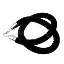 59Inch Velvet Rope Crowd Control Stanchion Post Queue Line Barrier Black