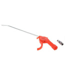 Loaded Spring Trigger Bent Tube Nozzle Red Air Blow Gun Dust Cleaner w/ Adapter