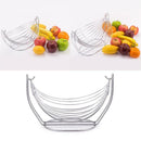 Iron Fruit Basket Vegetable Drain Swinging Bowl Rack Storage Stand H L0Z1