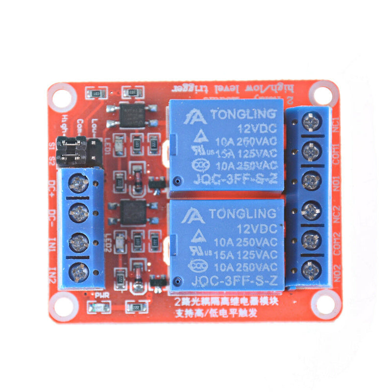 2Channel 12V Relay Module Board Shield With Optocoupler Support Trigger Relay Bj