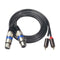 1.5m 4.9ft Copper Dual XLR Female to Dual RCA Male Audio Signal Patch Cable A#S
