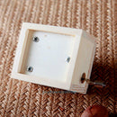 Wooden DIY Mechanical Hand Crank Mini Music Box Craft Movement Birthday Gift
