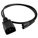 10A IEC 320 C14 to C7 AC Power Extension Cord for PC PDU UPS DJ