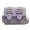 Hit Color Leather Crossbody Bags Women Small Shoulder Pouch (Light Purple)