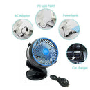Mini Fan Blue Portable USB Fan Double Leaf Desktop Fan Ultra Quiet Summer Cooler