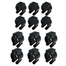 12 Pieces Regular Fishing Pole Rod Holder Storage Clips Rack 2 Style & 6 Pc