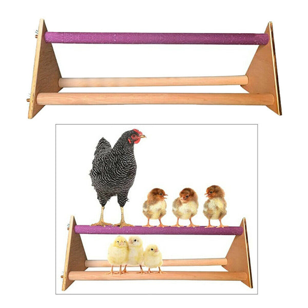 2pcs Wooden Birds Chicken Perch Chicken Rooster Large Birds Parakeet Conure