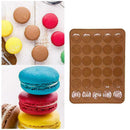 30Cavity Silicone Pastry Cake Macaron Macaroon Oven Baking Tools Mat Sheet Q3G8