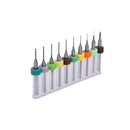 10X PCB CNC Print Circuit Board Carbide Micro Drill Bits Set Tool 0.1mm-1.0mm CC