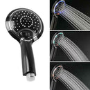 LED Rain Shower Head Handheld Bathroom Water Temperature Sensor 3 Color Chan