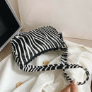 Fashion Zebra Print Women Handbag Tote Small PU Underarm Shoulder Bag (2)