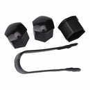 4 Sets 21mm Black Color Nylon Car Wheel Nut Cover Lug Dust Bolt Cap Hub Screw
