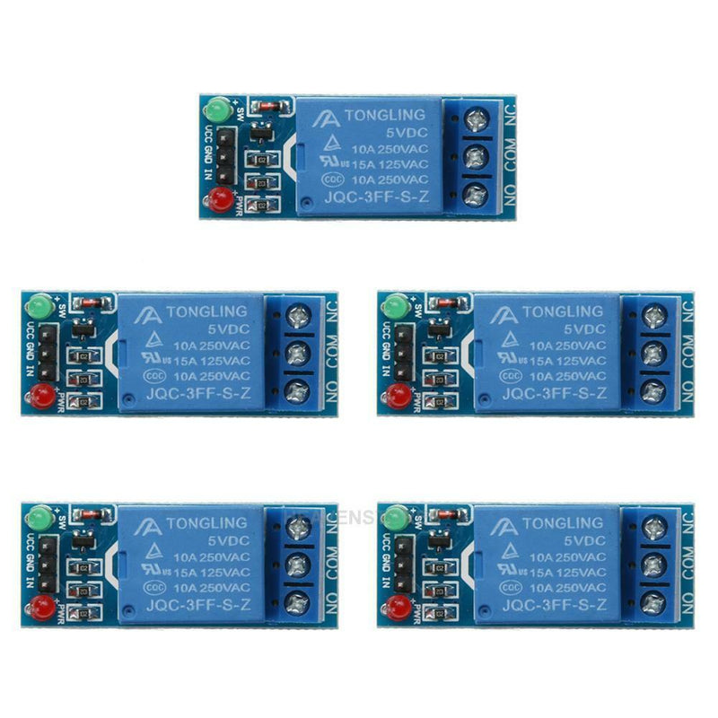 5pcs 1 Channel DC 5V Relay Switch Module for Arduino Raspberry Pi ARM AVR hv2n