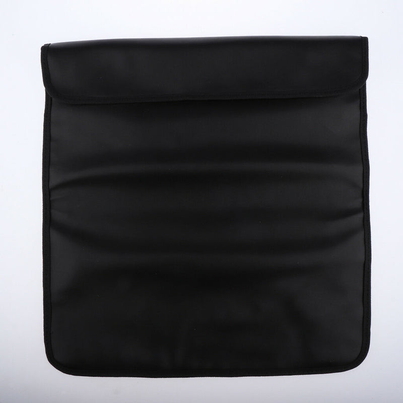 Black Leather Faraday Laptop Tablet Case Bag Signal Shield 16.1 x 15.4in