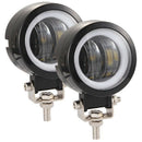 2Pcs 3 Inch 40W Fog Light White 6000K 10-80V Dc 8000Lm Waterproof Round Led