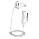 Dual USB Cigarette Socket Lighter Car Charger with 2 Ports USB Adapter White