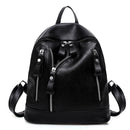 Women Backpack Fashion Casual PU Leather Ladies Teenager Girl School Bags A