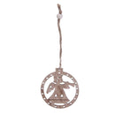 10pcs Retro Wood Round Christmas Hanging Decor New Year Tree Party Pendant
