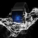 Unisex Watch Date Digital Quartz Waterproof LED Colorful Watch (Black)