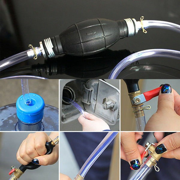 Siphon pump & tube syphon liquids  sifon petrol to container boat vehicle