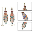 Bohemian Handmade Beaded Long Tassel Earrings For Women Multicolor Beads St