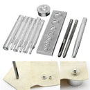 Set of 11 Die Punch Tool Snap Button Studs Rivet Installer Kit f. Leather Crafts