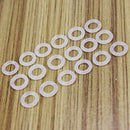 120x Rubber O-Ring Clip Charms Safety Stopper Beads White Fit Charm Bracelet