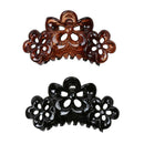 2pcs Large Flowers Hair Clamp Claw Clip Comb Grip Women Hair Accessories