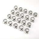 100x Drive Hose Clamps Ring Clips 1/2"-3/4" Stainless Steel Fuel Line Accessory