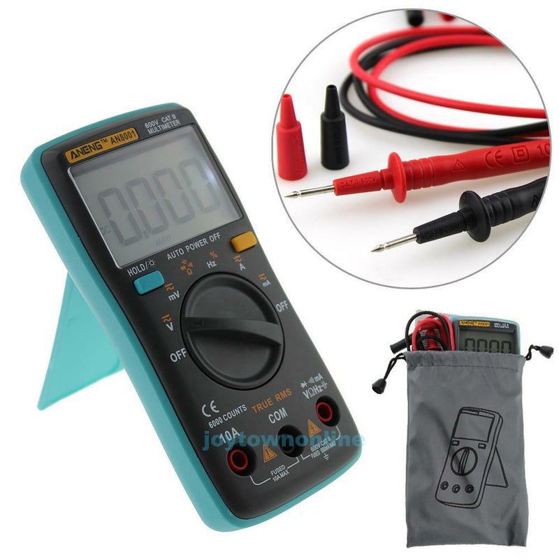 Auto-range Digital Multimeter AC/DC Current Ammeter Voltage Temperature Test
