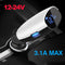 Dual Port 3.1A SPB Car Cigarette Adapter Charger Lighter Digital LEDVoltmeterSP