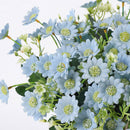 Artificial Chrysanthemum Daisy Flower Bouquet Arrangement Office Decor Blue