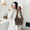 Plush Shoulder Bag Women Winter Fashion Animal Pattern Handbags (Yellow)