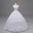 White Long 6-Hoop Petticoat Extra Full Wedding Prom Ball Crinoline Underskirt