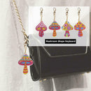 4pcs/set DIY Special-shaped Diamond Painting Mushroom Keychain Key Rings