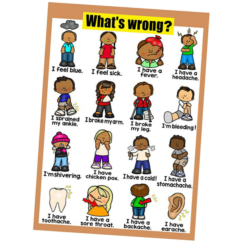 Illness~Kids Fun Early Learning Educational Preschool Poster Charts