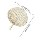 Chinese style handmade fan Natural hand weaving palm leaf fan Blades portab X7H5