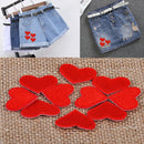 20X Embroidery Red Love Heart Sew Iron On Patch Applique Badge Bag Jeans Craft