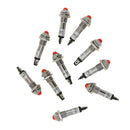 10pcs 8mm 12V Red LED Metal Indicator Pilot Light XD8-2