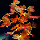 LED Maple Leave String Light Battery Powered Vase DIY Decor Xmas Fairy Lamp