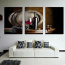 3Pcs Canvas Home Decor Wall Red Wine Art Painting Picture Abstract 40x60cm