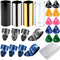 4 Pieces Medium Guitar Slides(Include 3 Colors Stainless Steel, 1 Pieces Gl