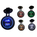 12V 24V 3.1A Orange LED Indicator Dual USB Port Car Charger Power Adapter Socket